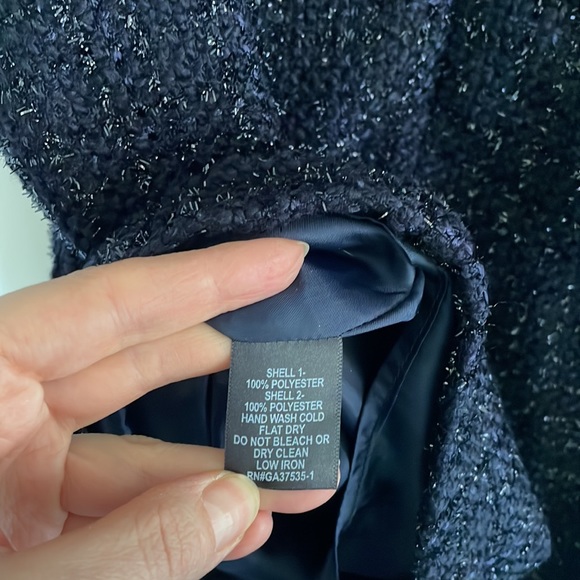 Tweed dress fantastic quality and fit navy with shimmer - Picture 8 of 9